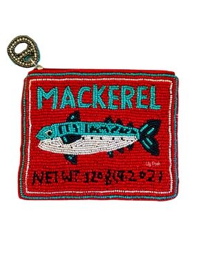 Lily Posh Sardine Coin Purse, Mackerel Coin Purse, Sardines in Tin Can, Fish